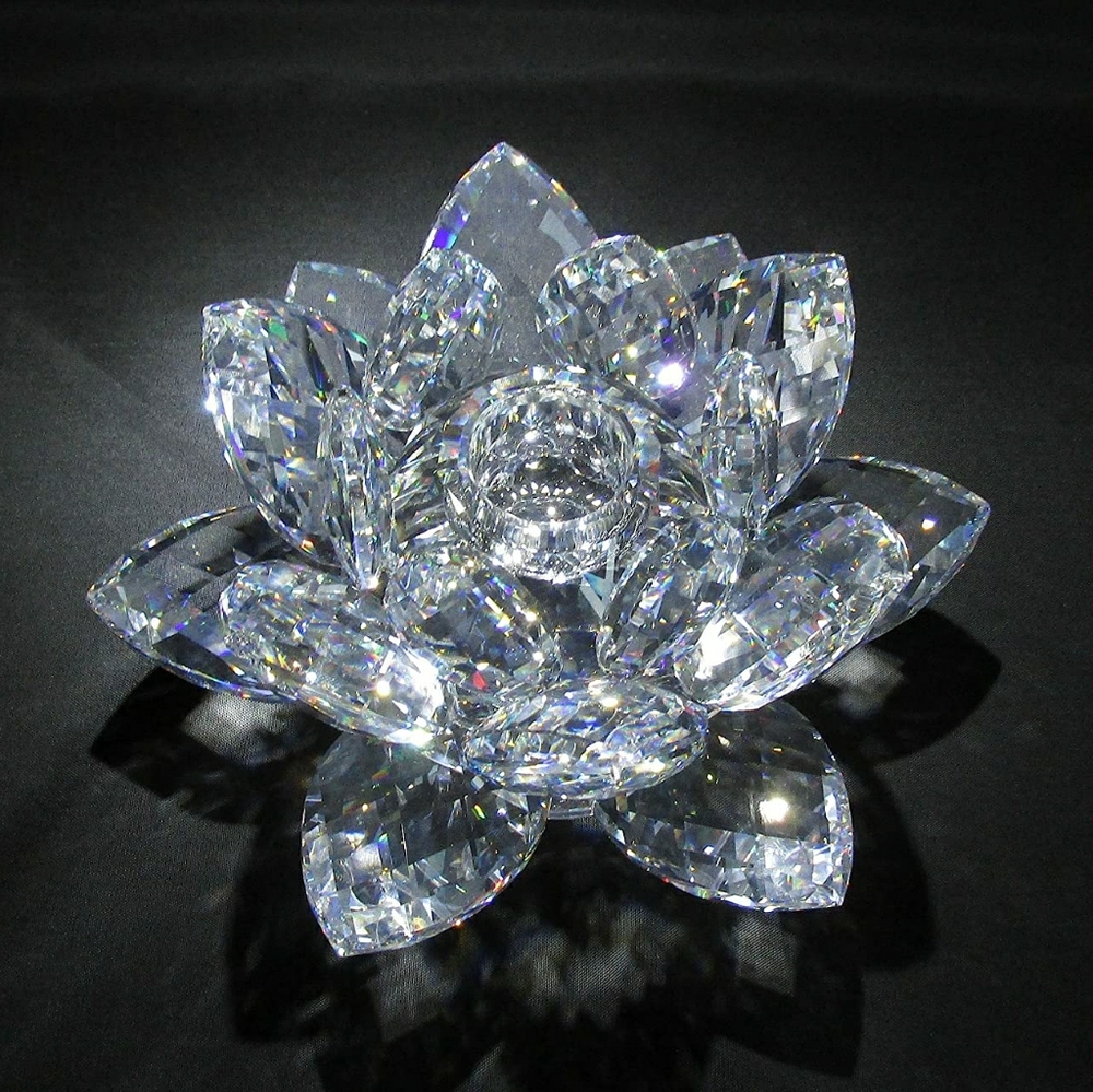 Swarovski water lily small candle holder
